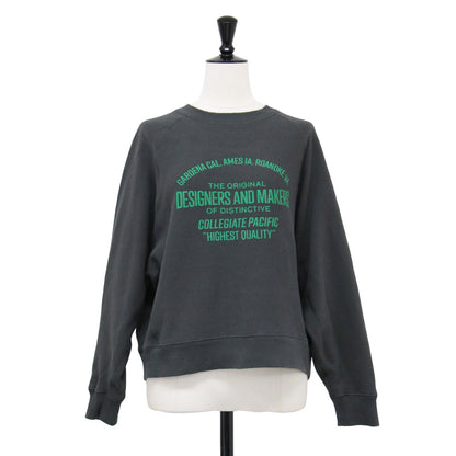 × SLOBE IENA 別注 25春夏 ショートスウェット/ プルオーバー 長袖 ショート丈 クルーネック コンパクト プリント