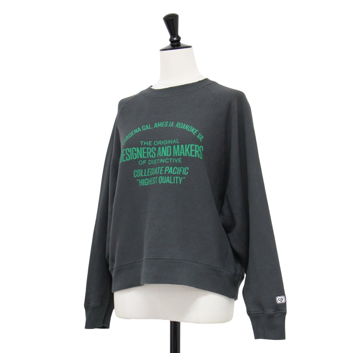 × SLOBE IENA 別注 25春夏 ショートスウェット/ プルオーバー 長袖 ショート丈 クルーネック コンパクト プリント