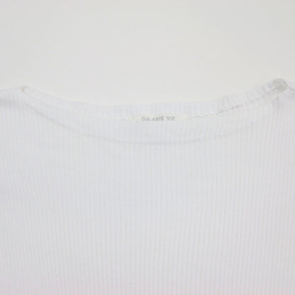 24春夏 ギザコットン リブ ボートネック プルオーバー / カットソー 7分袖 ボートネック コンパクト ストレッチ コットン