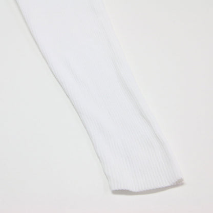 24春夏 ギザコットン リブ ボートネック プルオーバー / カットソー 7分袖 ボートネック コンパクト ストレッチ コットン