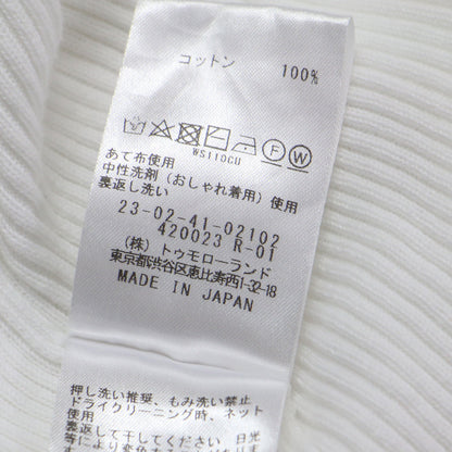 24春夏 ギザコットン リブ ボートネック プルオーバー / カットソー 7分袖 ボートネック コンパクト ストレッチ コットン