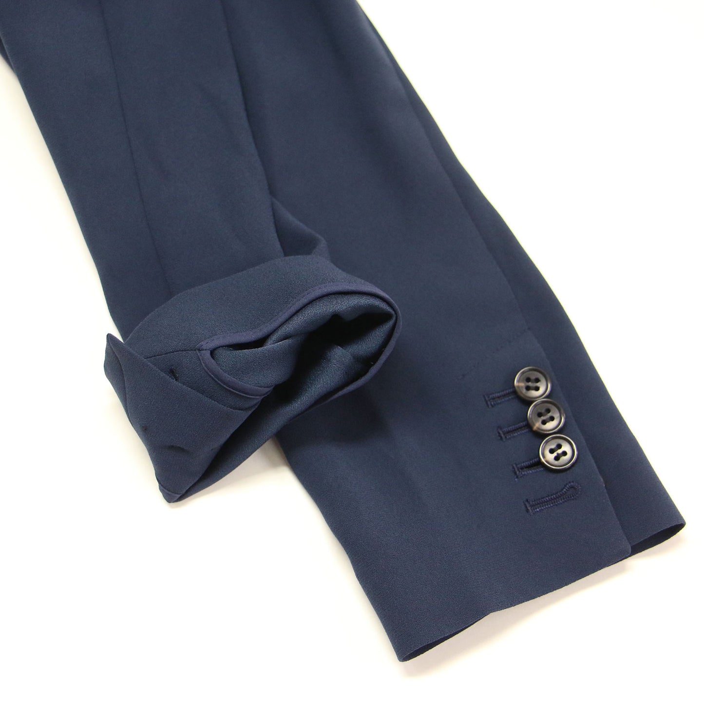 25春夏 ストレート テーラード ジャケット / Satin Crepe Straight Blazer ブレザー 長袖 オーバーサイズ 2B スリット ウォッシャブル