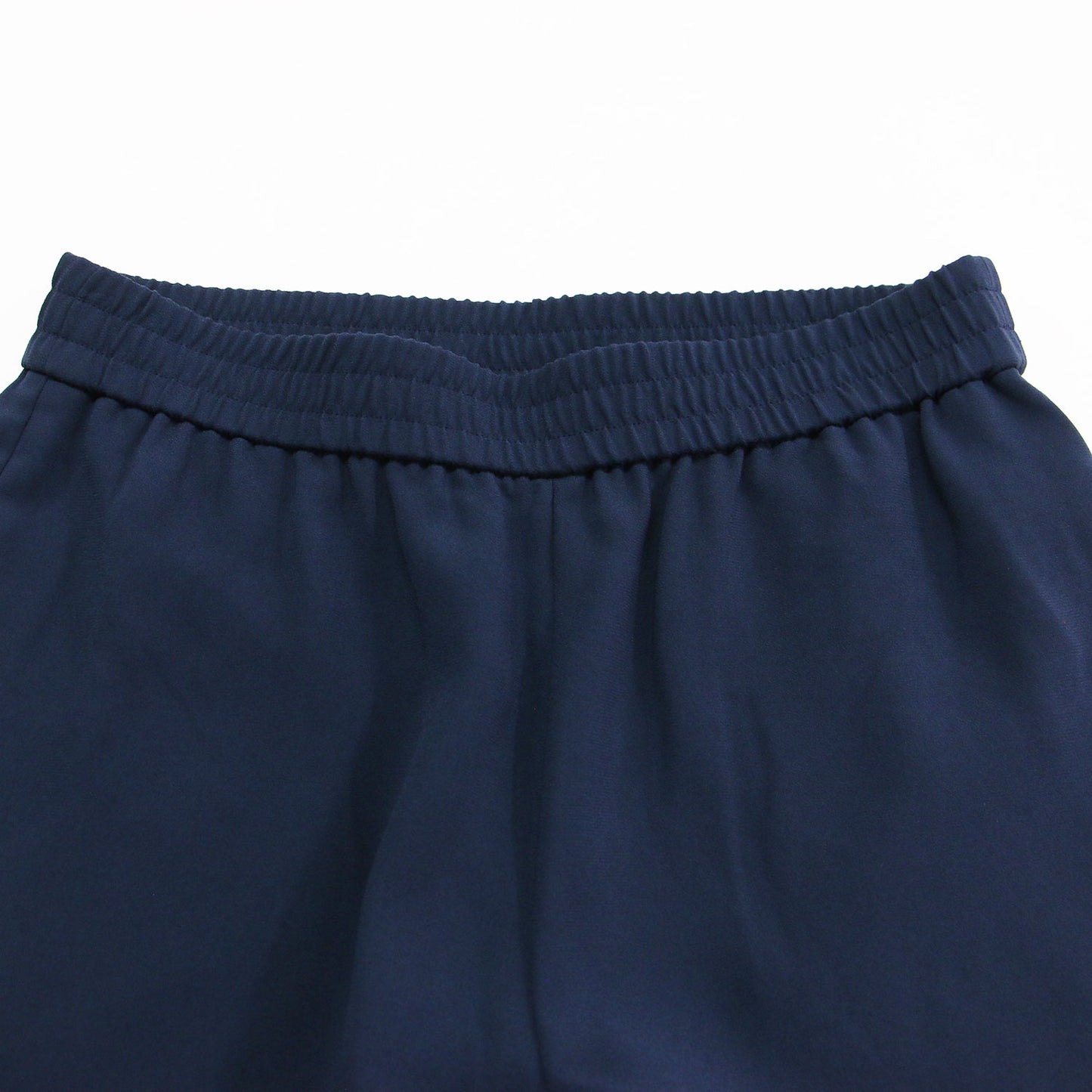 25春夏 サテンクレープ ストレートパンツ / Satin Crepe Straight Pull On Pant イージーパンツ ウエストゴム