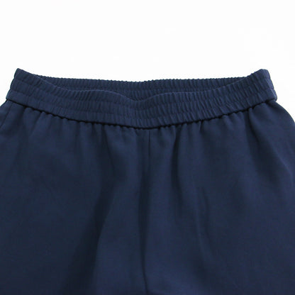 25春夏 サテンクレープ ストレートパンツ / Satin Crepe Straight Pull On Pant イージーパンツ ウエストゴム