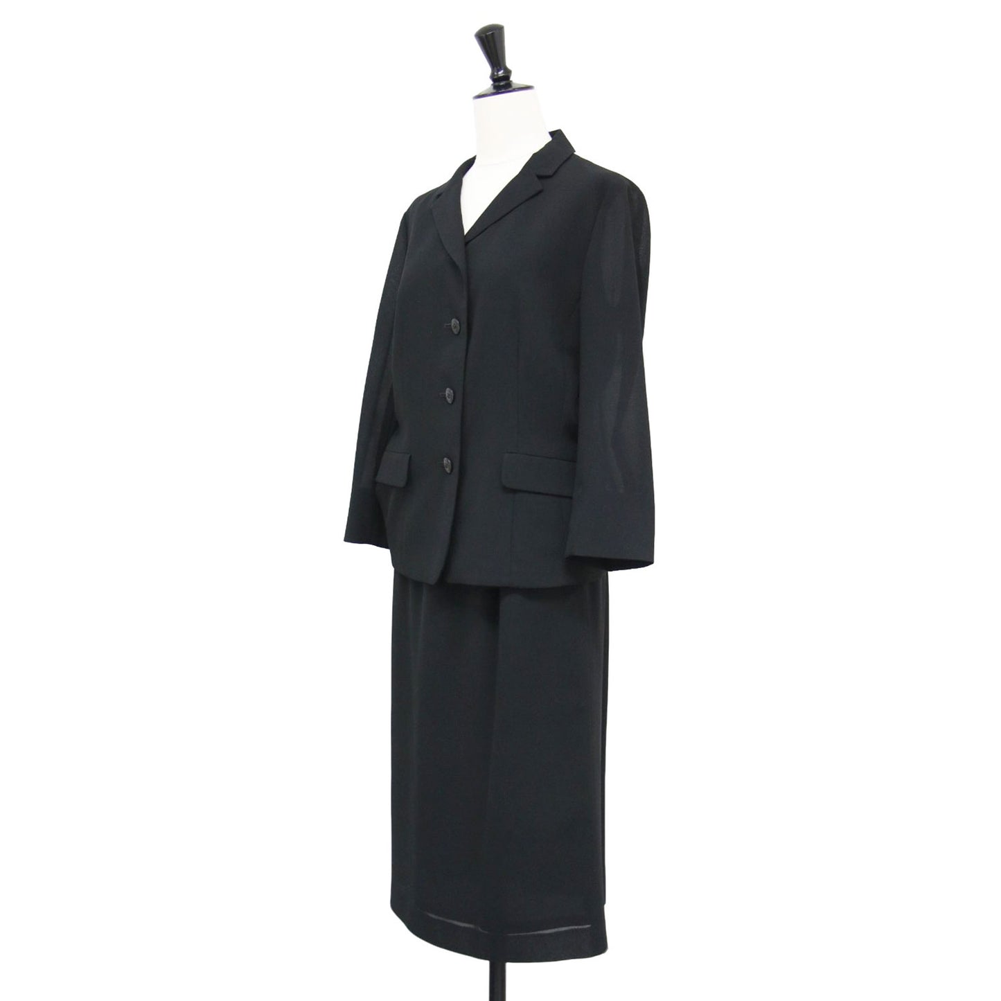 ジャケット スカート スーツ / セットアップ 長袖 テーラード Iライン タック スリット メッシュ