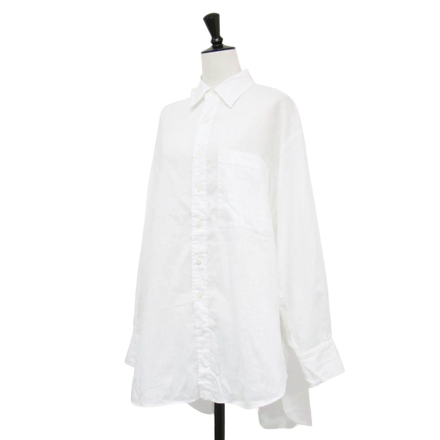 24春夏 コットン リネン ルーズシャツ / ブラウス 長袖 ワイド ドロップショルダー