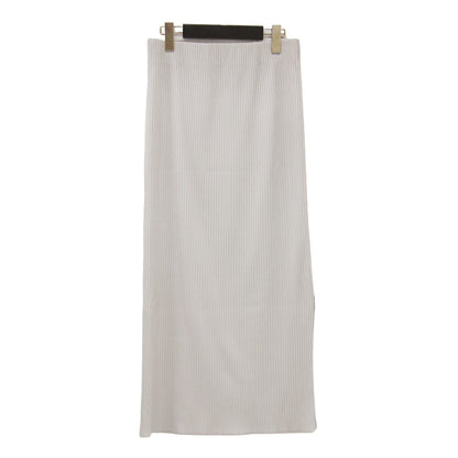 24春夏 トタン テレコ タイトスカート / ニット ロング丈 ウエストゴム スリット リブ コットン