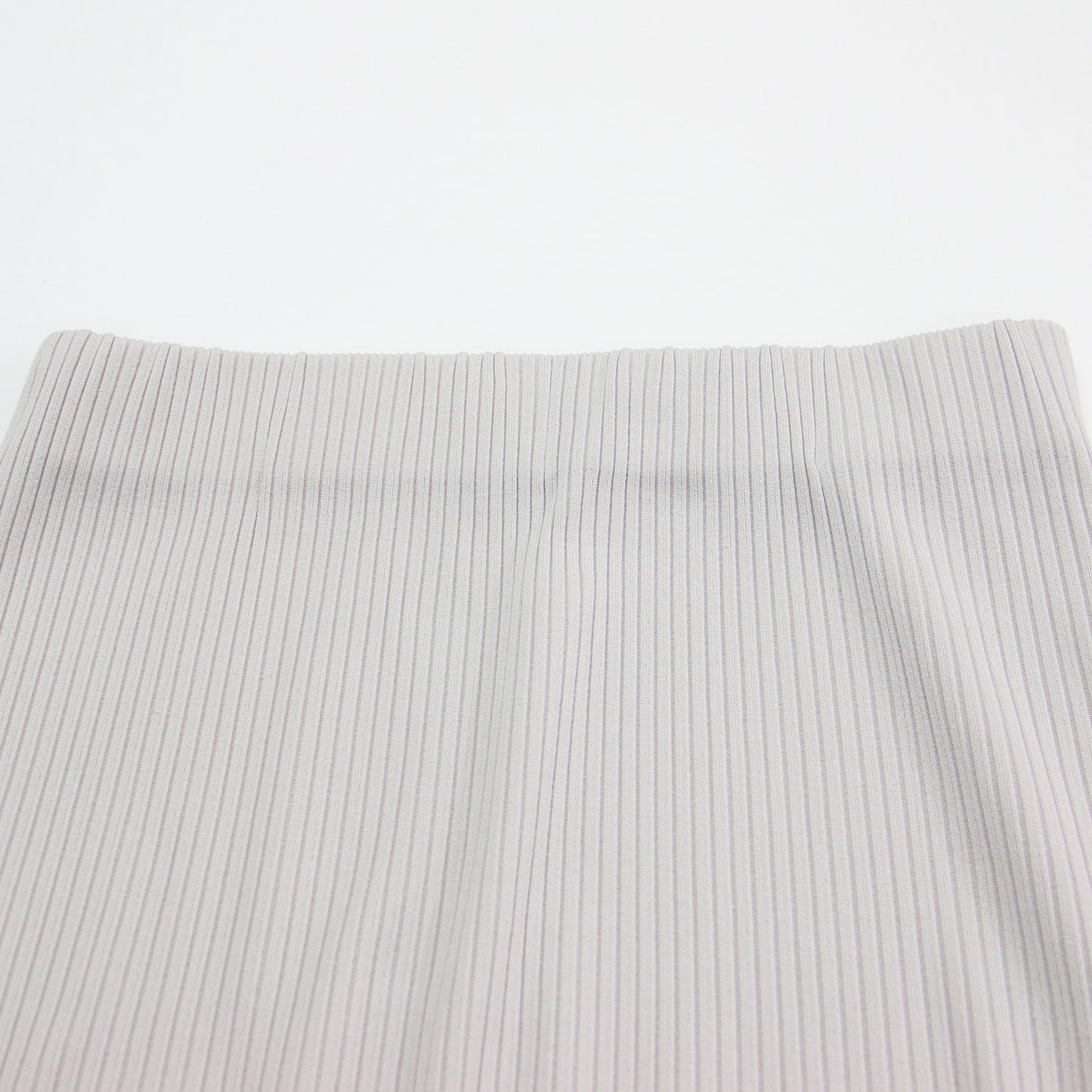 24春夏 トタン テレコ タイトスカート / ニット ロング丈 ウエストゴム スリット リブ コットン