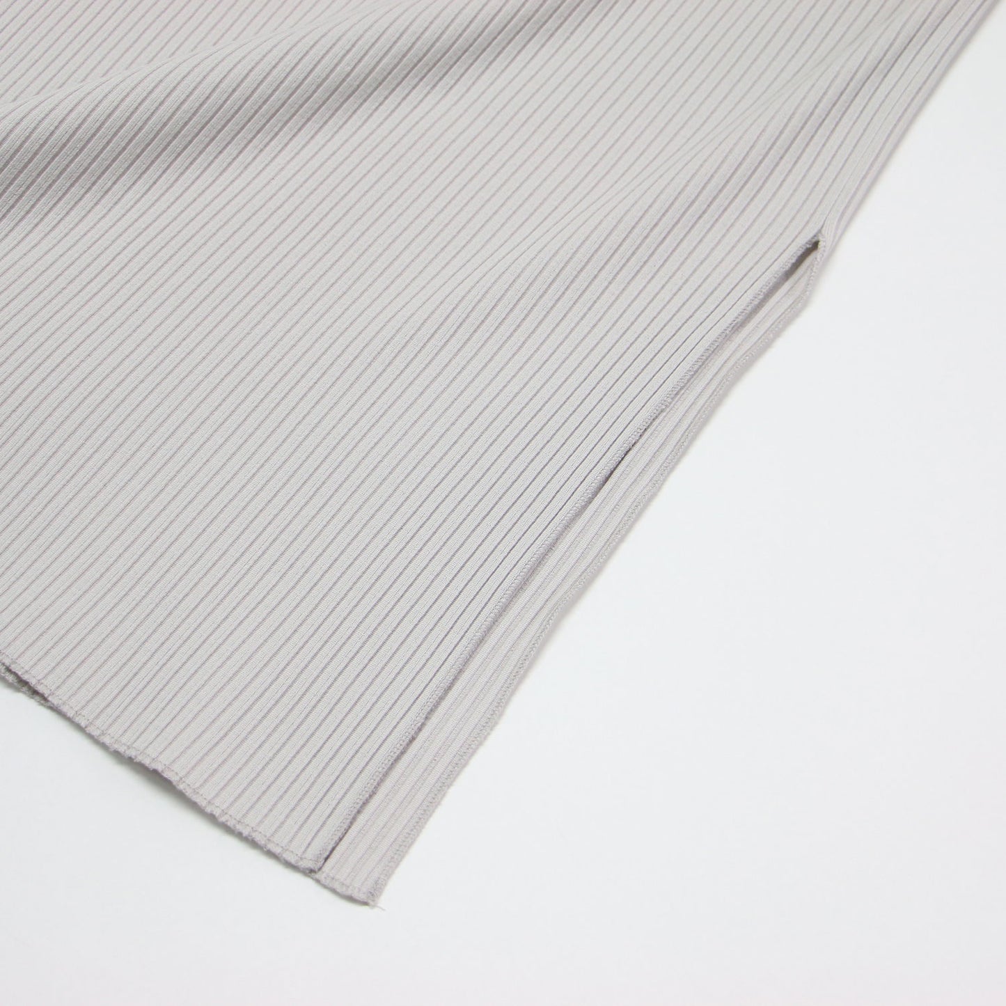 24春夏 トタン テレコ タイトスカート / ニット ロング丈 ウエストゴム スリット リブ コットン