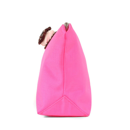 ネオンカラー マカロン ポーチ / ビジュー ブランドロゴ