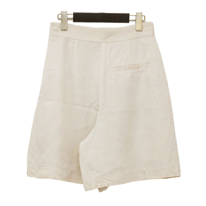 24春夏 コードレーン タック キュロットパンツ / ショートパンツ ハイウエスト Aライン リネン