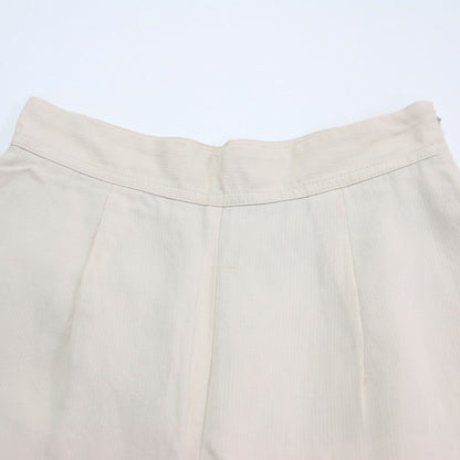 24春夏 コードレーン タック キュロットパンツ / ショートパンツ ハイウエスト Aライン リネン