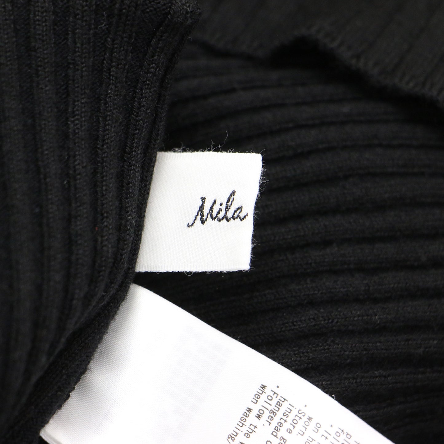 ボートネック リブ ニット フレア ワンピース / ドレス ニット 長袖 ロング丈 スリット