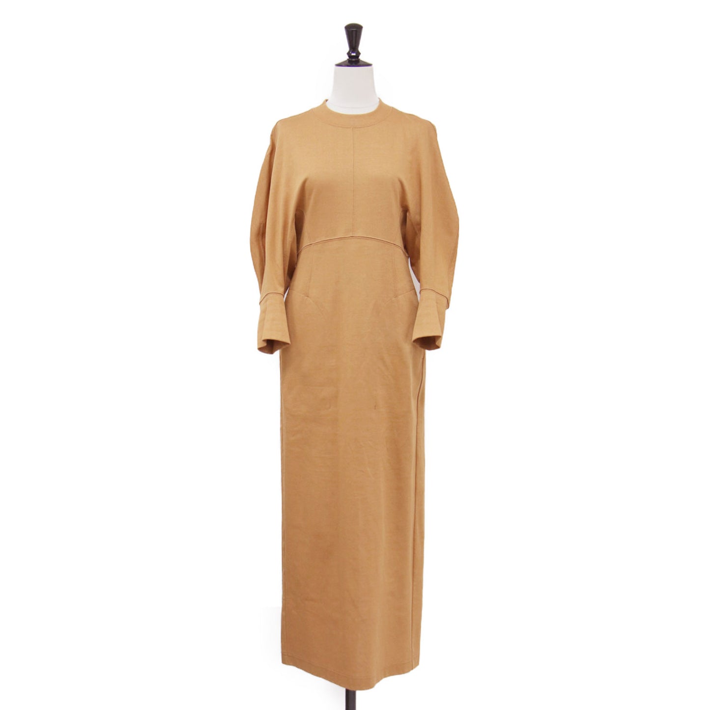 23春夏 コットン ジャージードレス / Cotton Jersey Dress ワンピース 長袖 ドルマンスリーブ ロング丈 ストレッチ