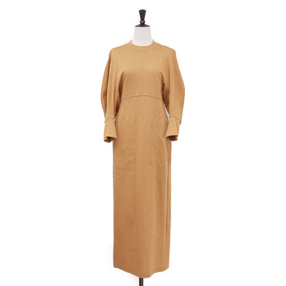23春夏 コットン ジャージードレス / Cotton Jersey Dress ワンピース 長袖 ドルマンスリーブ ロング丈 ストレッチ