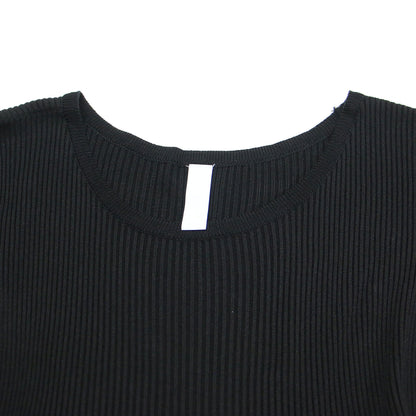 半袖 リブニット 切替 フレア ドレス / POTTERY CUPRO SHORT SLEEVE DRESS ワンピース クルーネック ロング丈