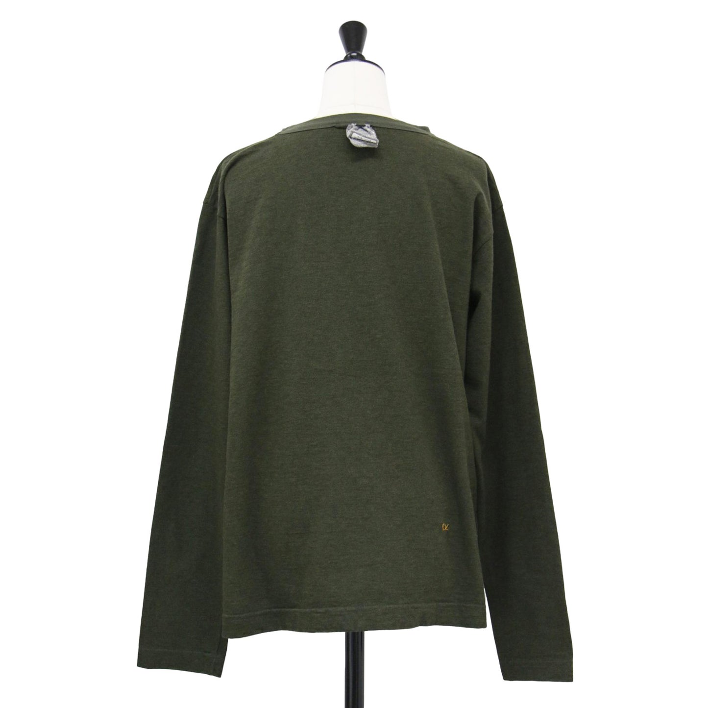 ゴートンくんベタッチプリントの908クレリック長袖Tシャツ / カットソー クルーネック 天竺 プリント ロゴ 刺繍 コットン