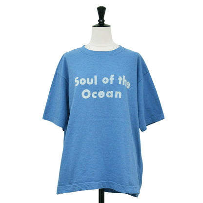 25春夏 Soul of the Oceanプリントの908オーシャンTシャツ / カットソー 半袖 ロゴ プリント ワイド ロゴ 刺繍 コットン