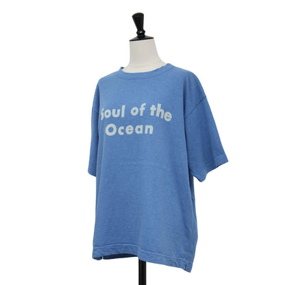 25春夏 Soul of the Oceanプリントの908オーシャンTシャツ / カットソー 半袖 ロゴ プリント ワイド ロゴ 刺繍 コットン