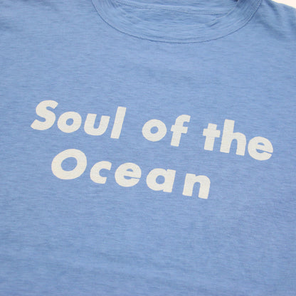 25春夏 Soul of the Oceanプリントの908オーシャンTシャツ / カットソー 半袖 ロゴ プリント ワイド ロゴ 刺繍 コットン