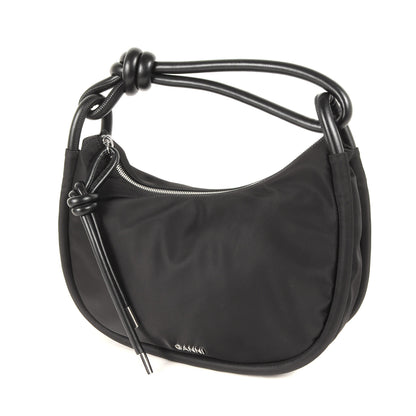 24春夏 メタルロゴ ナイロン ハンドバッグ / Knot Baguette 肩掛け レザー