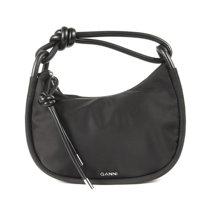 24春夏 メタルロゴ ナイロン ハンドバッグ / Knot Baguette 肩掛け レザー