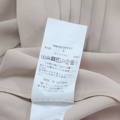 23秋冬 ピンタックパフスリーブブラウス / プルオーバー スタンドカラー 半袖 ラグラン くるみボタン