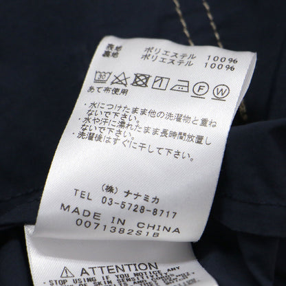 バイカラー フード付き マウンテンパーカー / ナイロンジャケット 長袖 ラグラン ドローコード ロゴ 刺繍