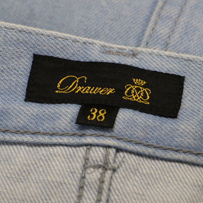 フロントボタン デニムスカート / フレア ロング丈 Aライン コットン