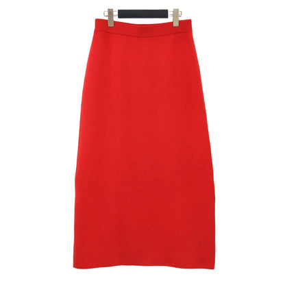 23秋冬 ソフトスムース ニット スカート / タイトスカート ロング丈 Iライン ウエストゴム ウール