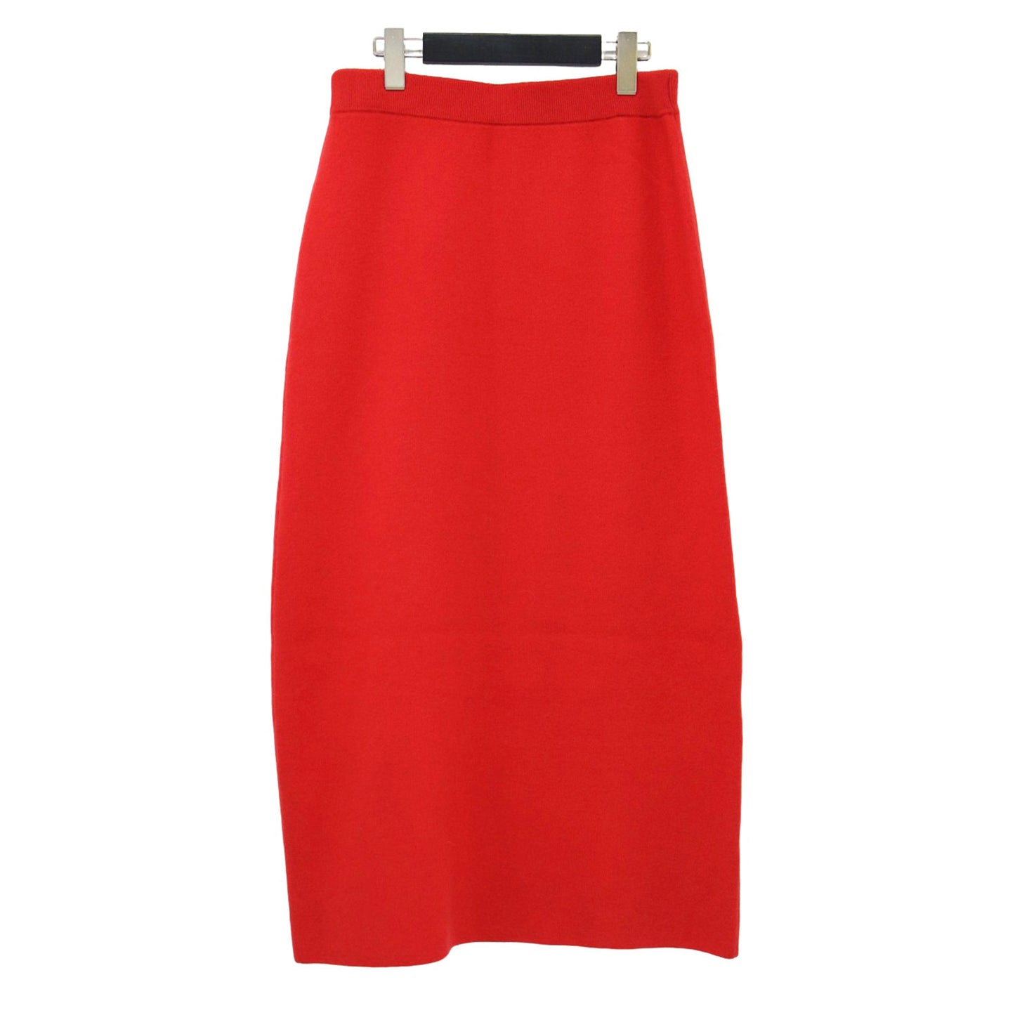 23秋冬 ソフトスムース ニット スカート / タイトスカート ロング丈 Iライン ウエストゴム ウール