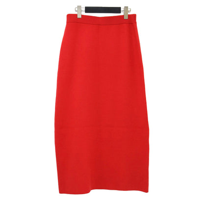 23秋冬 ソフトスムース ニット スカート / タイトスカート ロング丈 Iライン ウエストゴム ウール