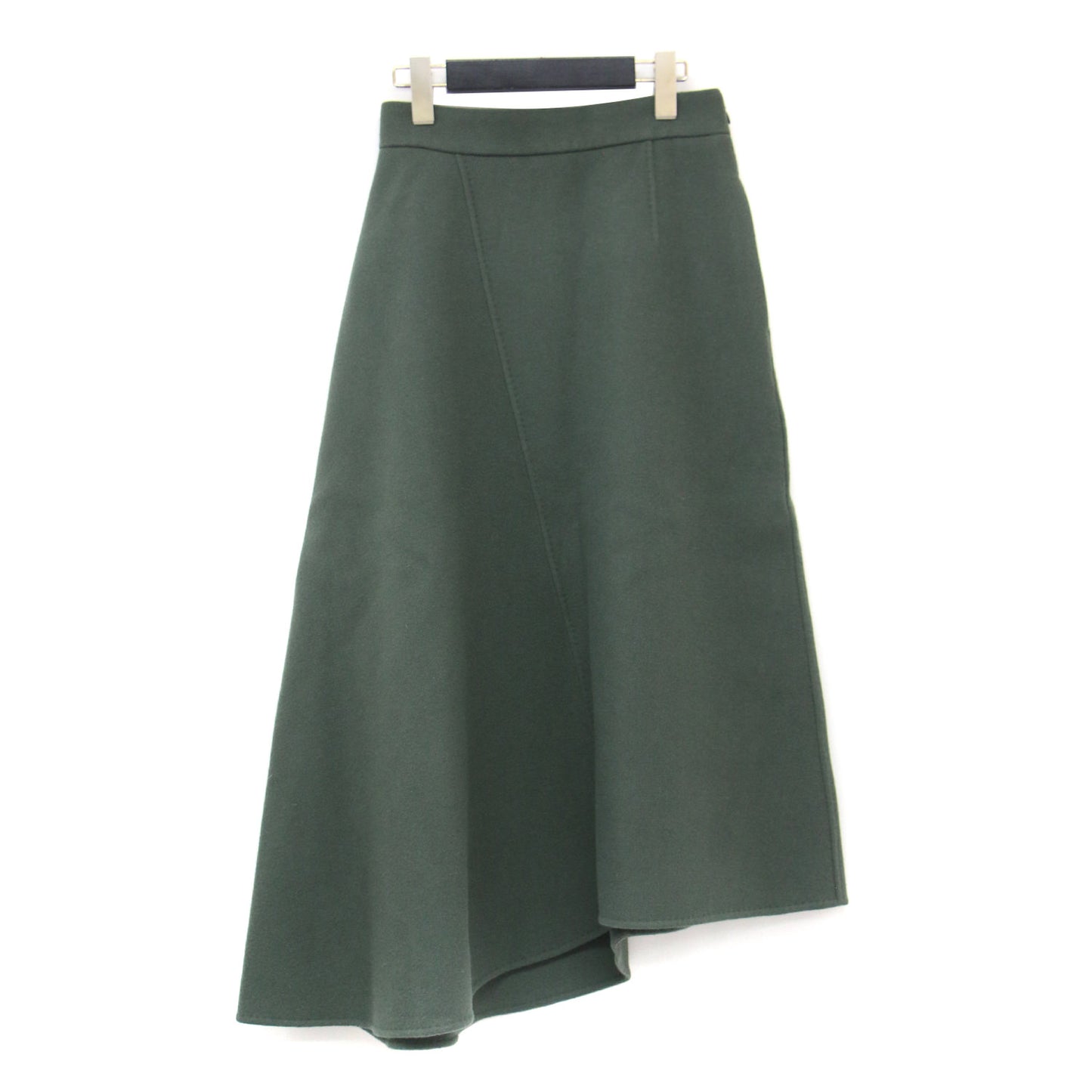 22秋冬 ウール アシンメトリー フレアスカート / ロング丈 Aライン ステッチ