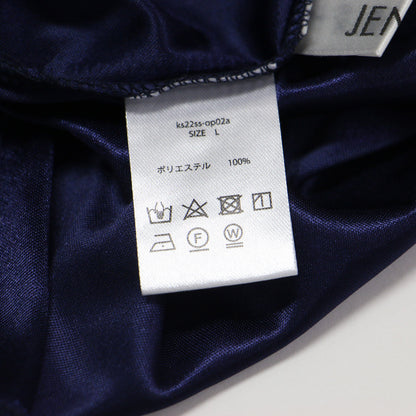 22春夏 カシュクール フレアワンピース / ドレス ロング丈 長袖 開襟 ウエストゴム ギャザー Aライン