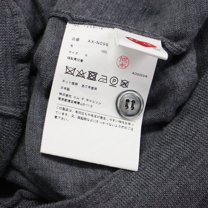 23秋冬 Vネック ショートスリーブ カーディガン / V-Neck Short Sleeve Cardigan ニット ハート ロゴ ハイゲージ ウール