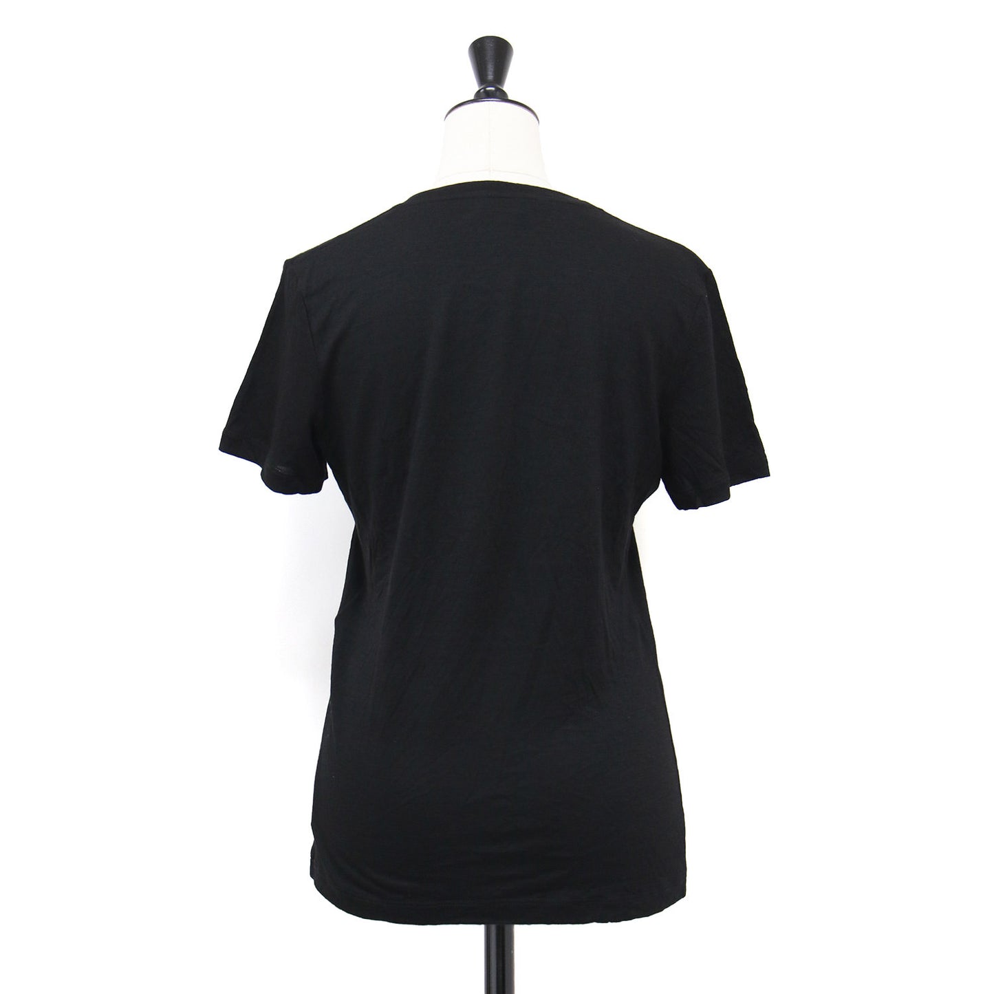 ロゴ 刺繍 モノグラム Tシャツ / カットソー 半袖 ラウンドネック ウールジャージ―