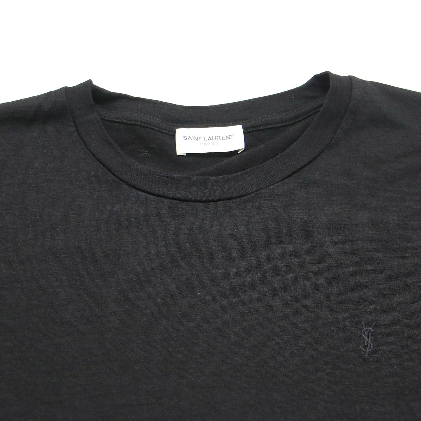 ロゴ 刺繍 モノグラム Tシャツ / カットソー 半袖 ラウンドネック ウールジャージ―