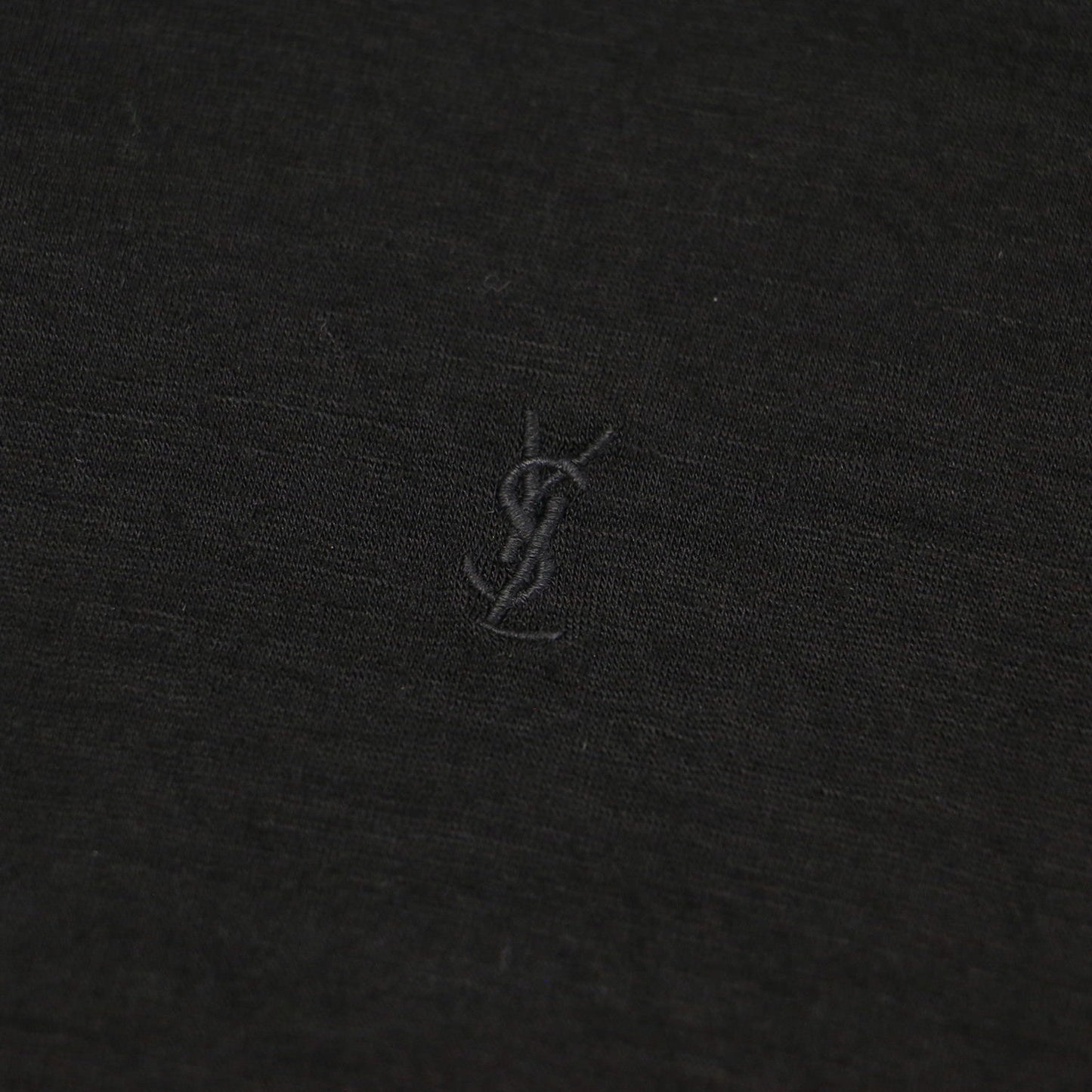 ロゴ 刺繍 モノグラム Tシャツ / カットソー 半袖 ラウンドネック ウールジャージ―