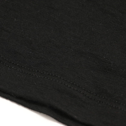 ロゴ 刺繍 モノグラム Tシャツ / カットソー 半袖 ラウンドネック ウールジャージ―