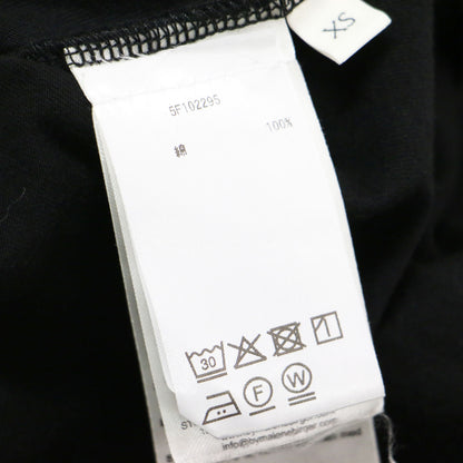 25秋冬 クロップド丈 ロゴ Tシャツ / カットソー 半袖 クルーネック ドロップショルダー コットン