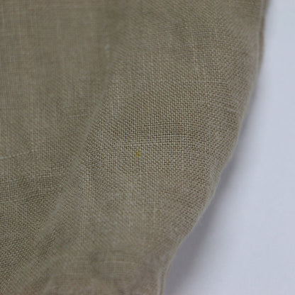 25春夏 リネン ワイドパンツ / BRYNN DRAWSTRING TROUSER ストレート レザーパッチ 5ポケット