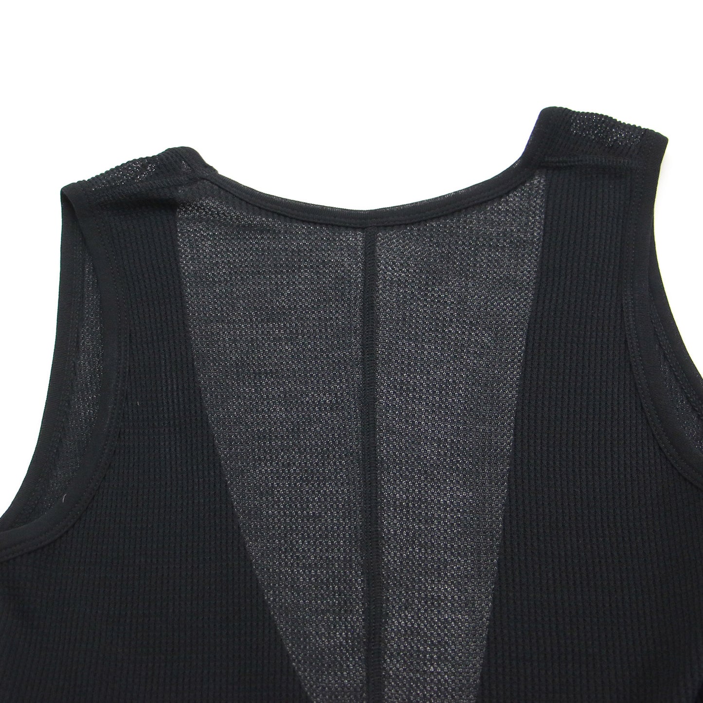 PEAS 25春夏 シフォン ワッフル ドレス / ワンピース ノースリーブ クルーネック Vネック 2WAY ハイゲージ コットン