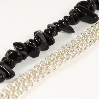 SYTE ストーン チェーン ネックレス / ブランドロゴ チャーム