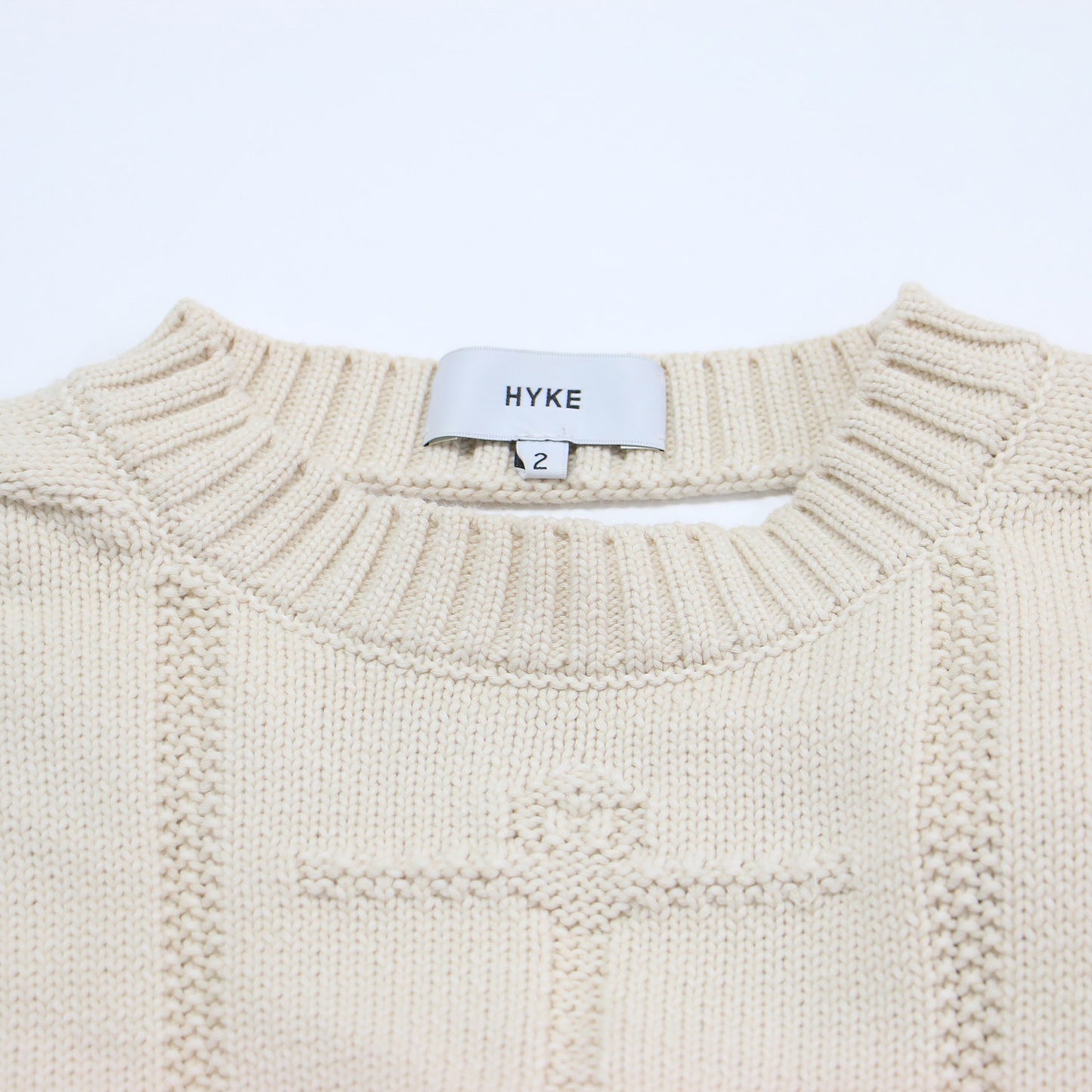 21春夏 バックオープン ガンジーセーター / GANSEY SWEATER ニット 長袖 ベルト スリット リブ アンカー バックシャン