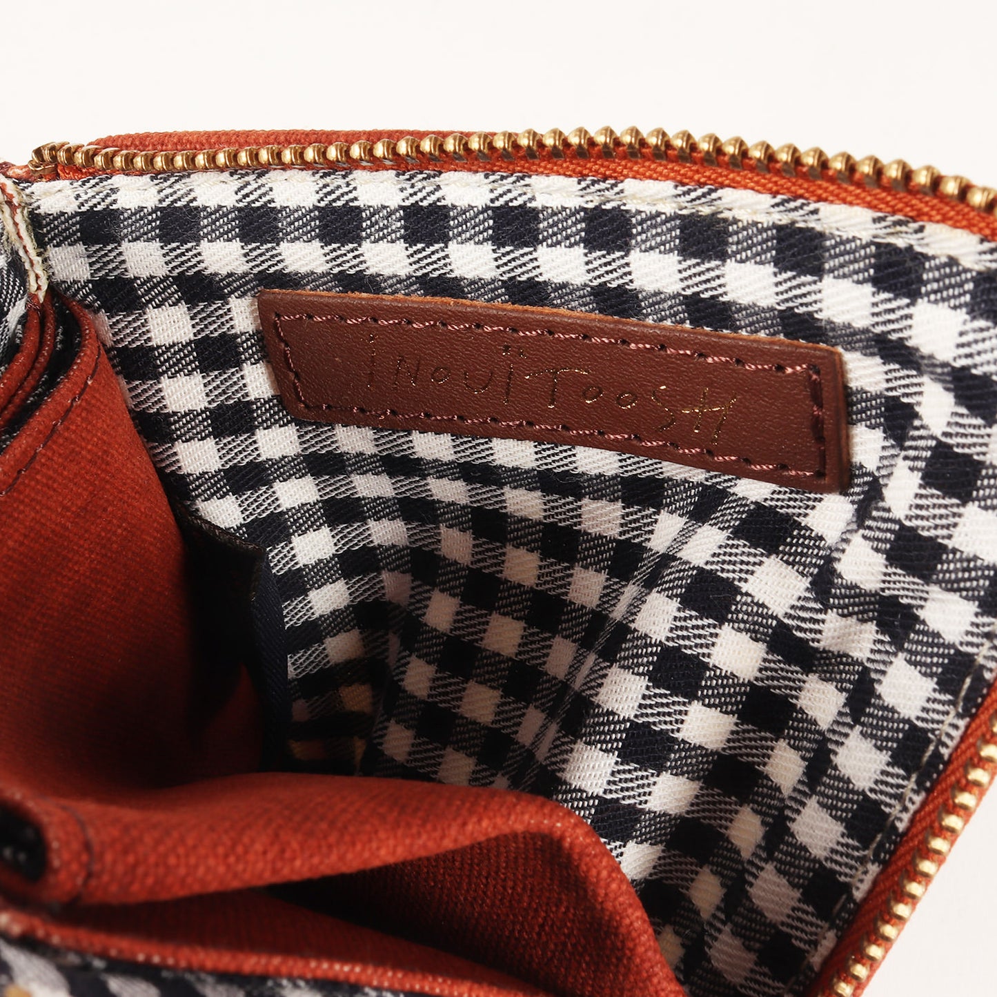 × ear PAPILLONNER 21秋冬 アニマル プリント ミニ 財布 / ウォレット L字ファスナー 刺繍 コットン