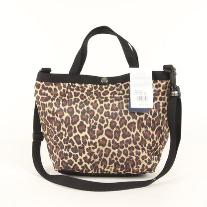 × SHIPS 別注 22春夏 5ポケット トート / ショルダーバッグ 2WAY レオパード柄 肩掛け 斜め掛け ナイロン