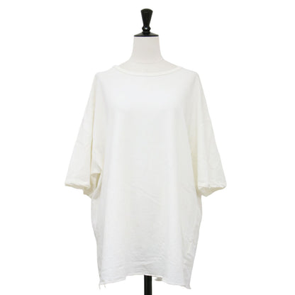 24春夏 コットン インレー ルーズ プルオーバー / Tシャツ カットソー 五分袖 クルーネック オーバーサイズ コットン