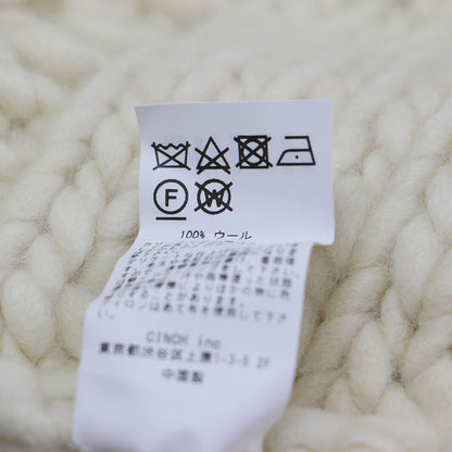 24秋冬 ケーブル編み ニット ベスト / CARROLL VEST ショート丈 クルーネック ローゲージ ウール