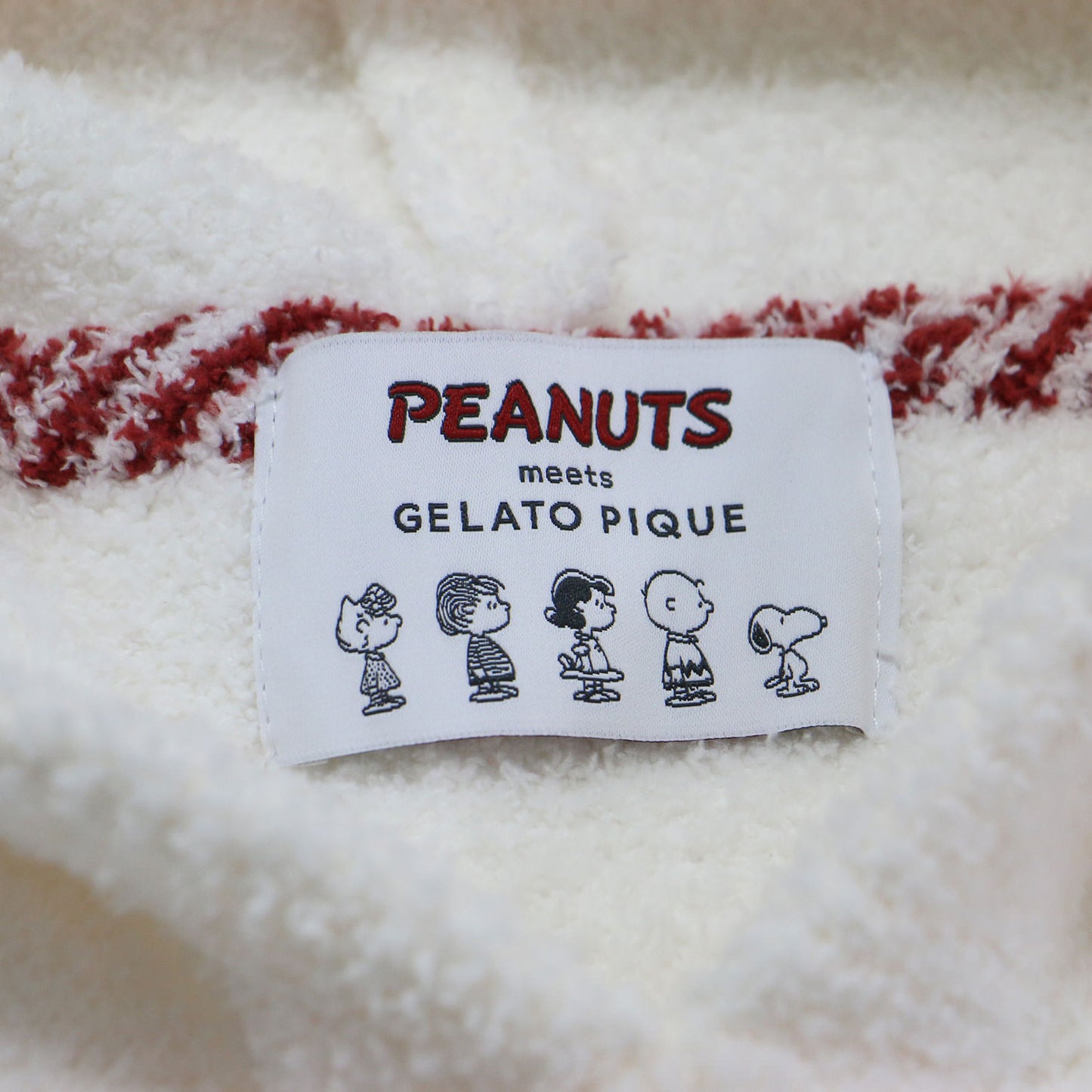 × PEANUTS 23春夏 総柄 ジャガード ワンピース / ルームウェア ロング 長袖 フード付き スヌーピー ロゴ