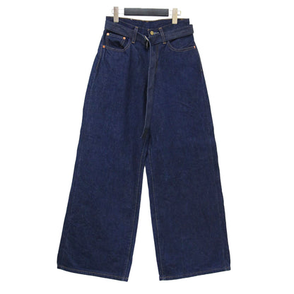 × Levi's 25春夏 ベルト付き ワイド デニム パンツ / Denim Pants バギー ハイウエスト コットン